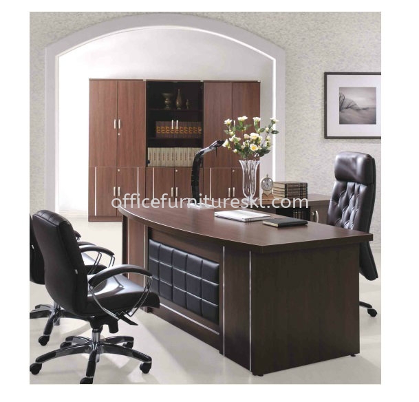 ZEBONI EXECUTIVE DIRECTOR OFFICE TABLE WITH SIDE OFFICE CABINET - 12.12 Mega Sale Director Office Table | Director Office Table Mutiara Damansara | Director Office Table Bukit Jelutong | Director Office Table Kota Damansara