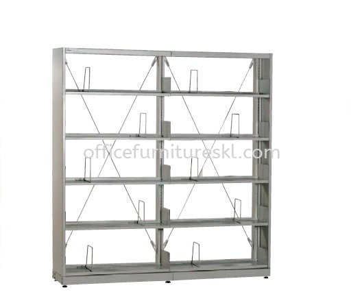 STEEL LIBRARY SHELVING DOUBLE SIDED 2 - terengganu | kertih | marang