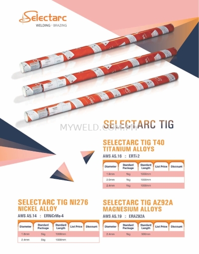 Selectarc Welding TIG ROD