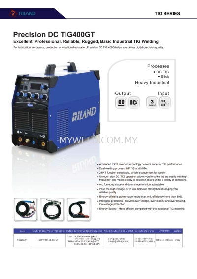 Riland Precision DC TIG 400GT