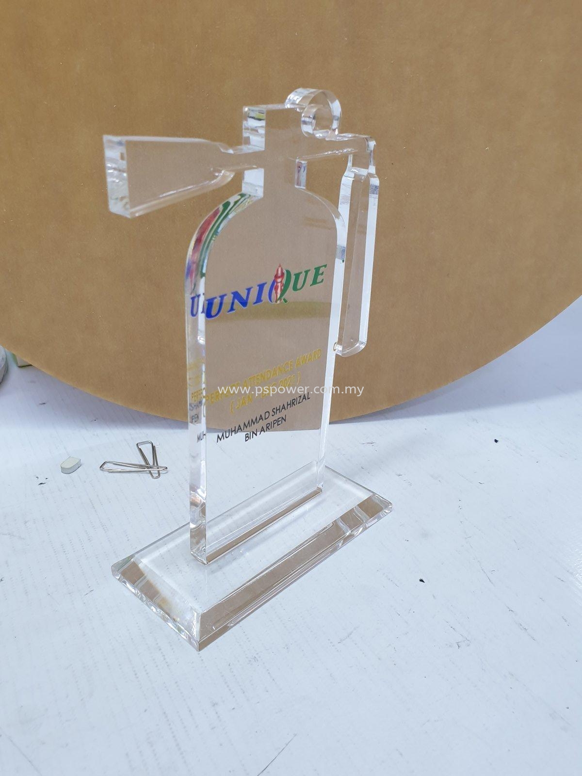 Acrylic trophy