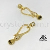 830346, CLASP, 0283034, SNAKE, WHITE GOLD/GOLD, 2PCS/PCK Clasp  Jewelry Findings, White Gold Plating