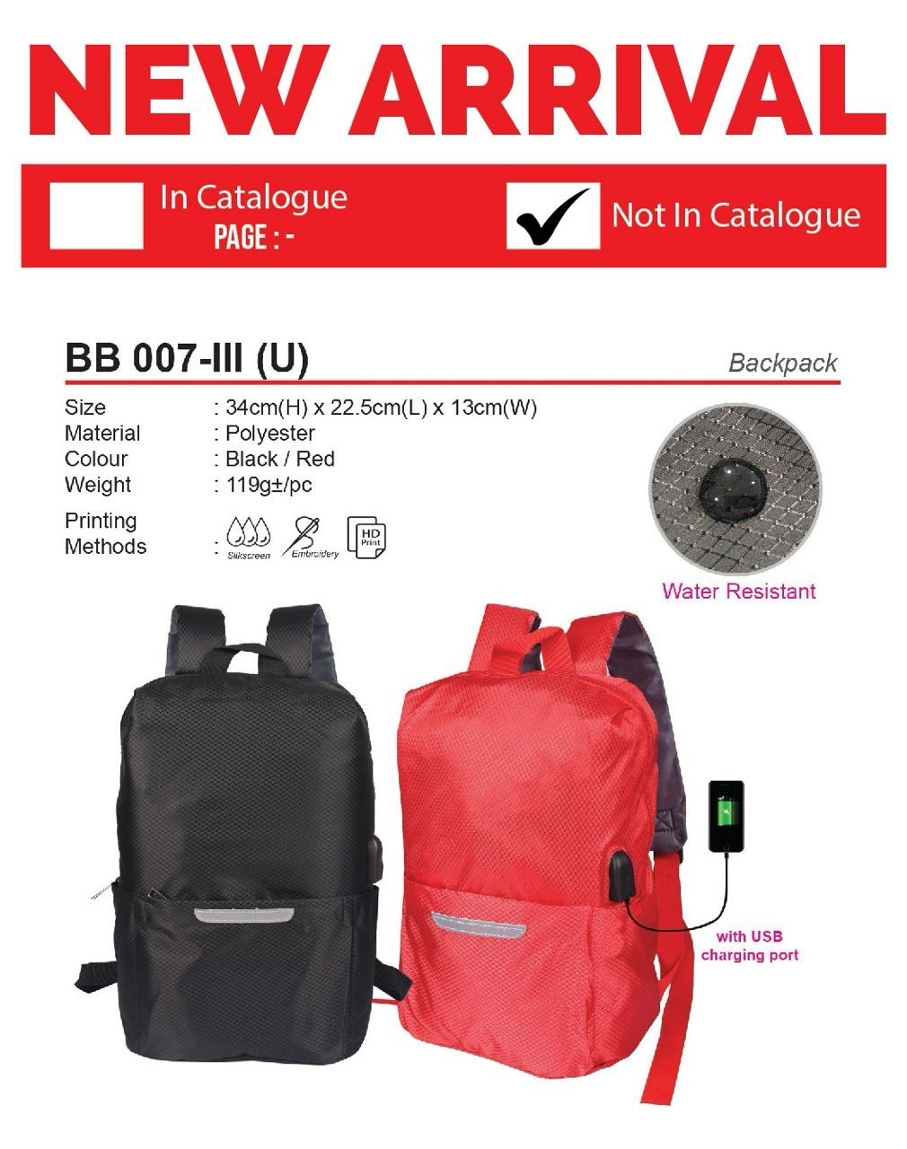 BB 007-III (U) Backpack(A)