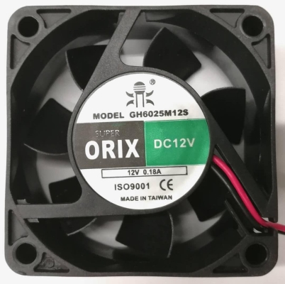 SUPER ORIX - DC Axial Fan, GH6025M12S, DC12V 0.18A