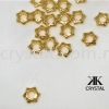 830575, DIVERTER : STAR SHAPE 8MM, 0283057, WHITE GOLD/GOLD, 20PCS/PCK Diverter  Jewelry Findings, White Gold Plating