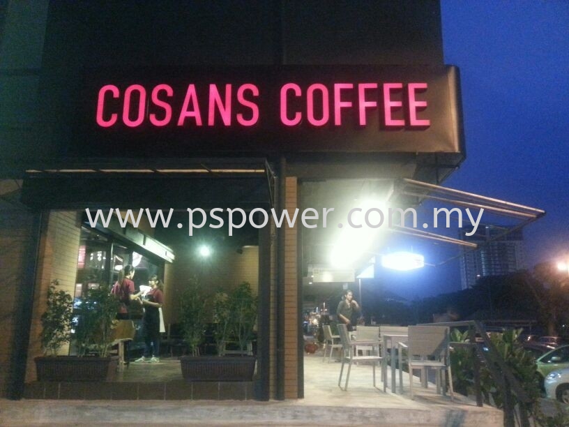 3D LED Signboard - COSANS COFFEE