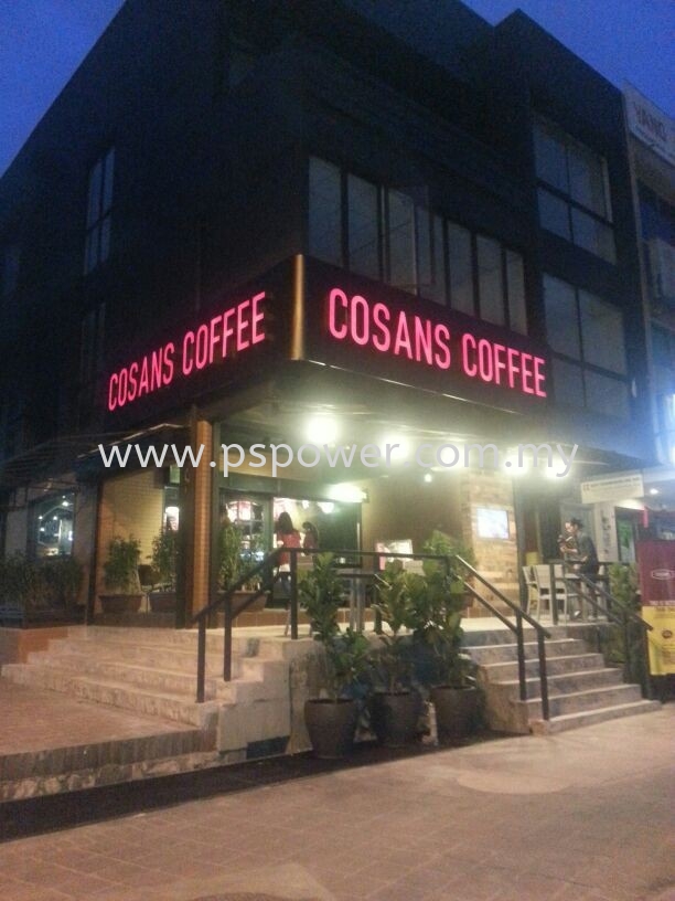 3D LED Signboard - COSANS COFFEE