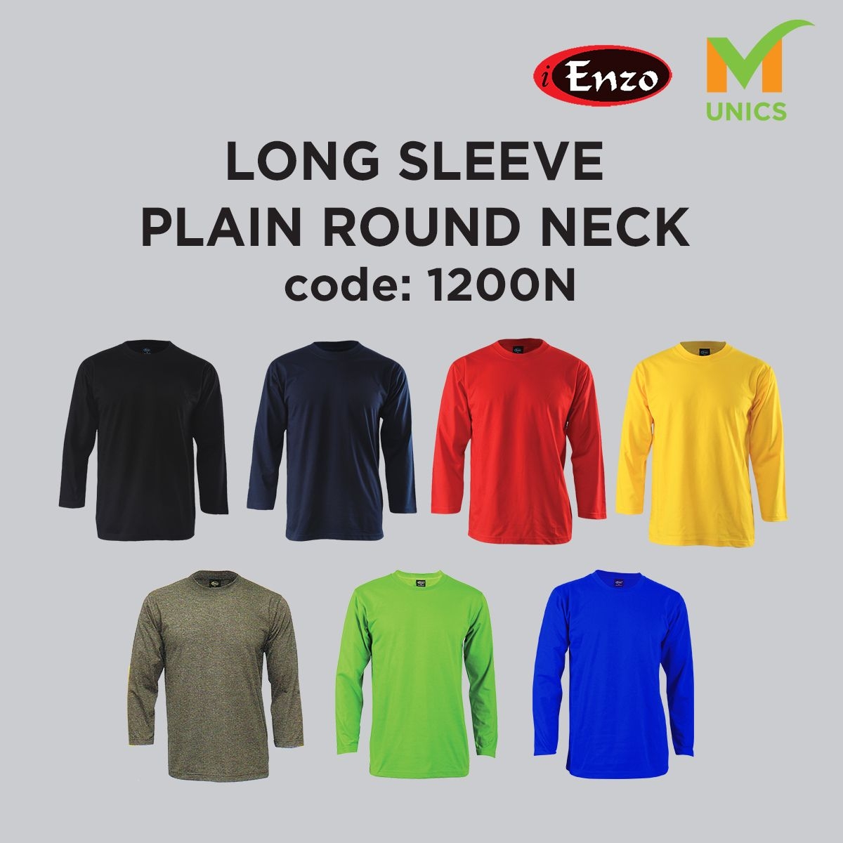 T-shirt long sleeve Roundneck (Adult) | Long Sleeve Roundneck Plain T-shirt | 1200N