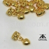 830520, CHARM, IVERTER LOVE, 6MM, 0283052, 10PCS/PCK Charm  Jewelry Findings, White Gold Plating