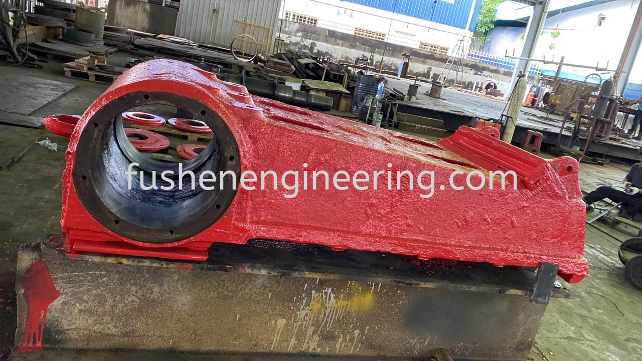 Fabricate and Machining of Jaw Crusher (Jaw Stock) c/w replace new bearing.