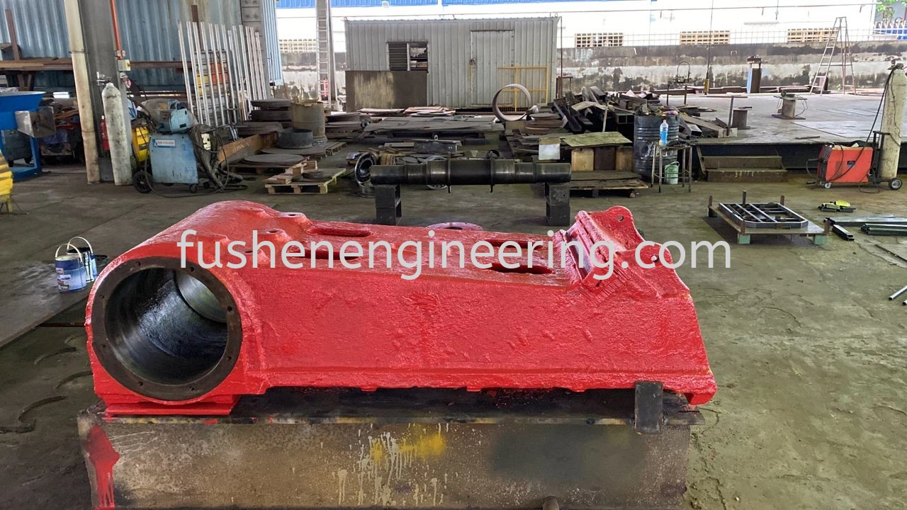 Fabricate and Machining of Jaw Crusher (Jaw Stock) c/w replace new bearing.