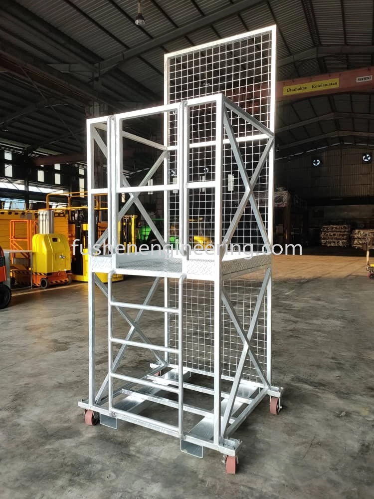 Customized Galvanized Forklift Cage with Ladder