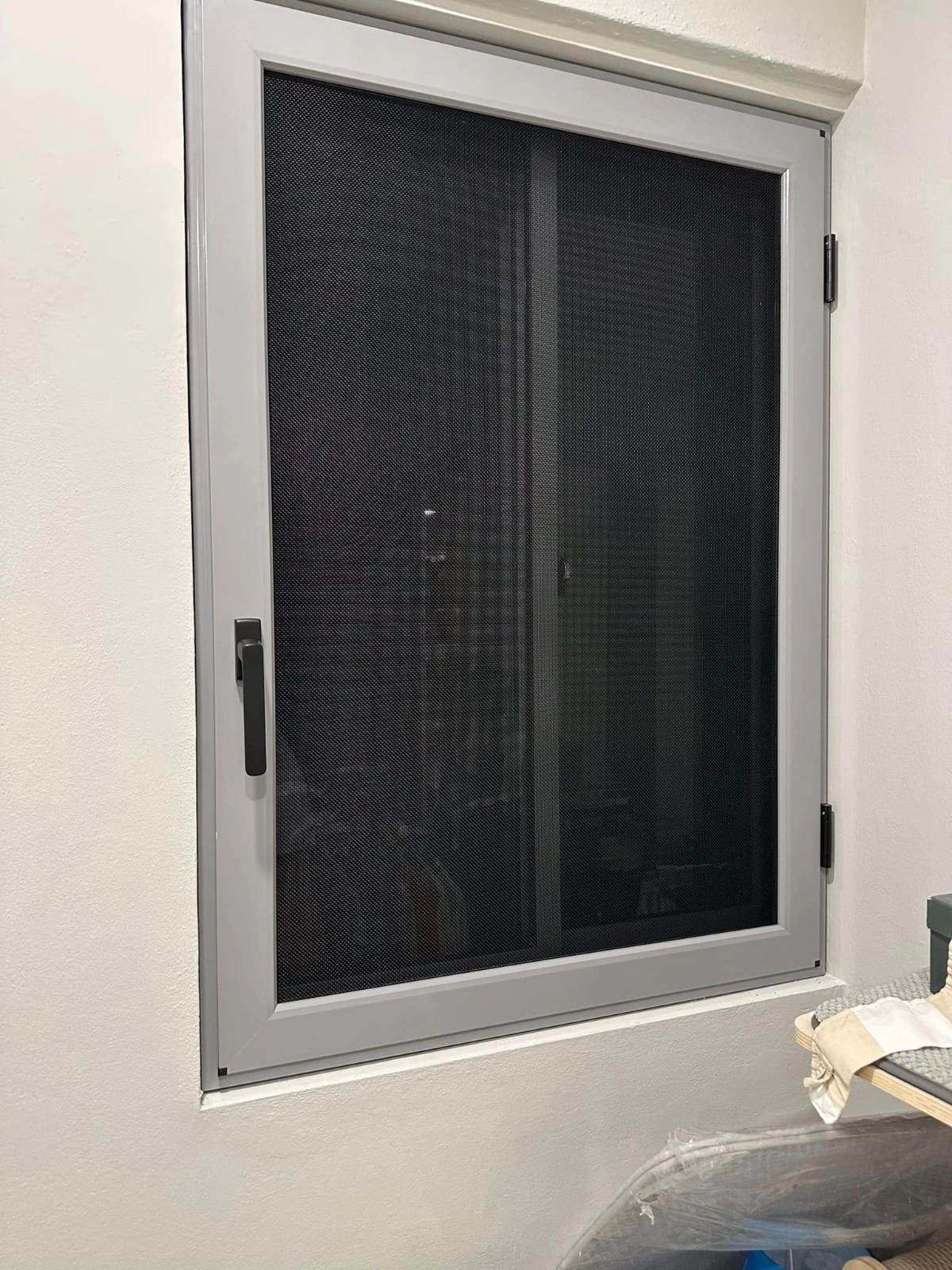 Security Stainless Steel Mosquito Wire Mesh Casement Window (view from inside)