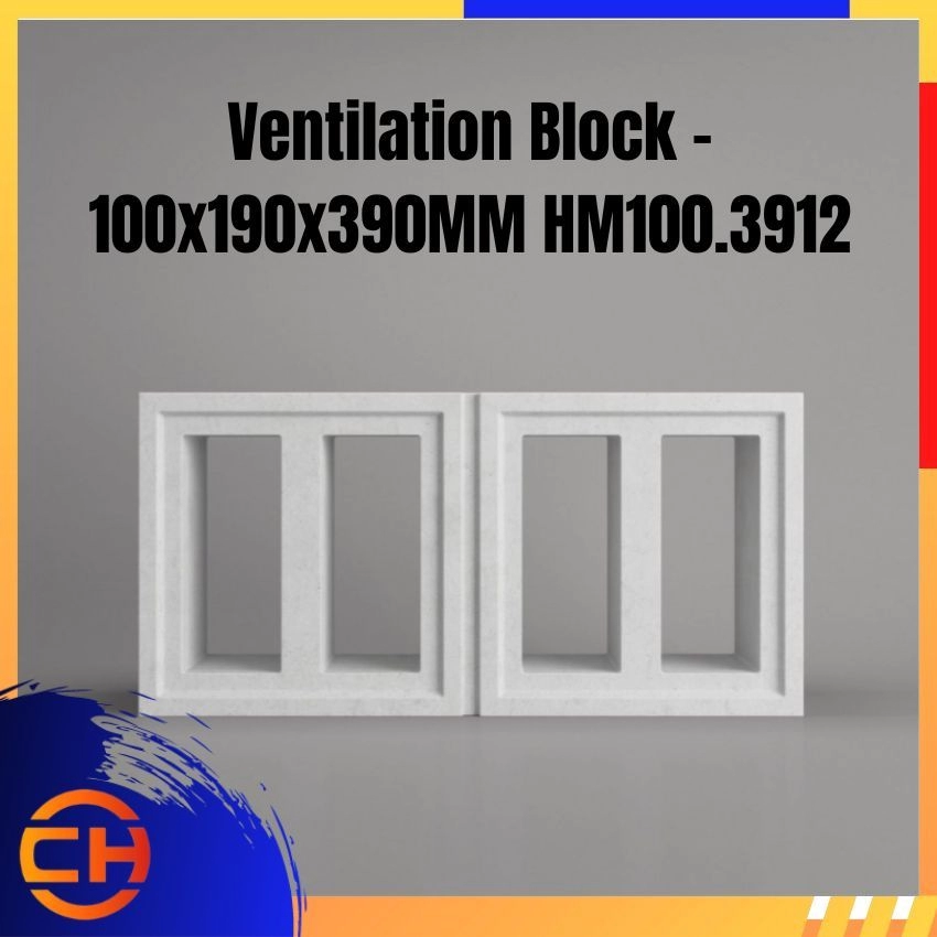 Ventilation Block - 100x190x390MM HM100.3912