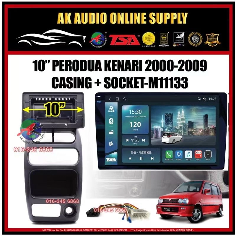 🆕 1K Screen 2+32GB 4G 8-CORE 🆕 TSA Perodua Kenari 2000 - 2009 Android 10'' inch CarPlay/DSP/BLU-RAY Car Player