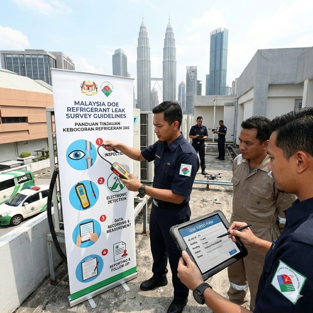 refrigerant leak survey guidelines Malaysia DOE
