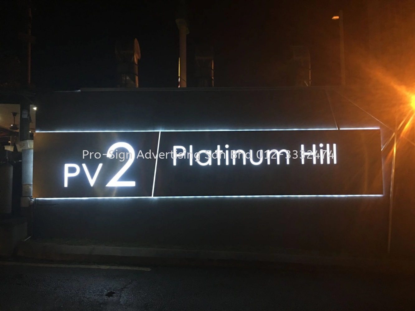 STAINLESS STEEL LASER CUT OUT LIGHT BOX (PV2 CONDOMINIUM, KL, 2018)