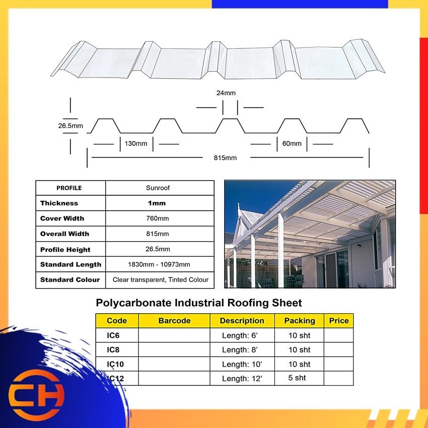 Polycarbonate Angular Industry Awning Roofing Sheet