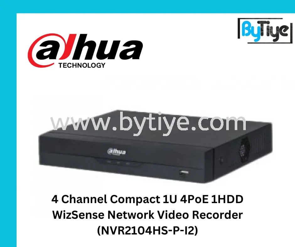 4 Channel Compact 1U 4PoE 1HDD WizSense Network Video Recorder (NVR2104HS-P-I2)