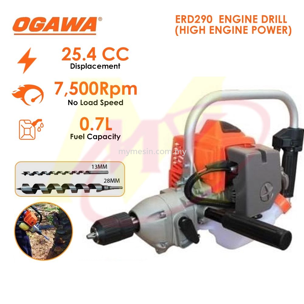 OGAWA ERD290 25.4CC Engine Drill 7500RPM (High Engine Power)
