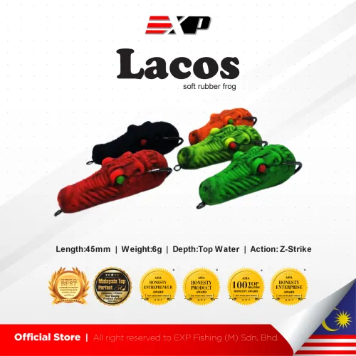 EXP Lacos Rubber Frog for Snakehead Fishing Lure soft frog umpan casting haruan katak tiruan thailand