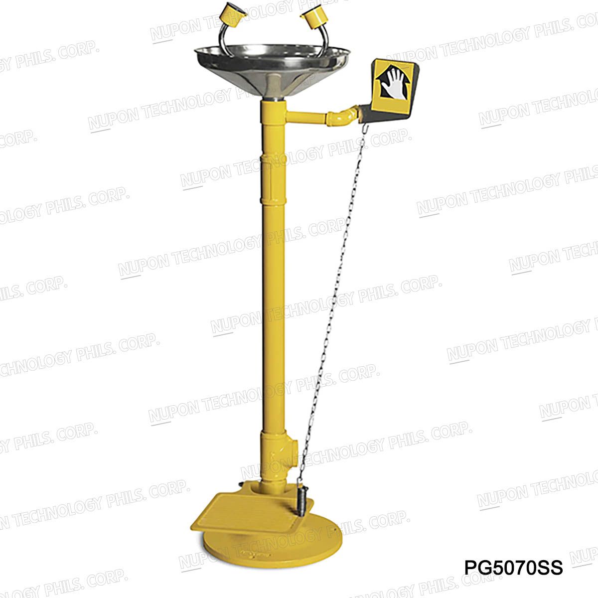 STAINLESS STEEL BOWL Pedestal Mounted Eyewash With Foot Pedal ; MODEL:PG5070SS