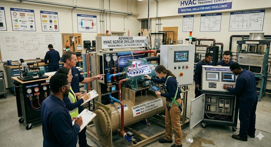 Industrial screw chiller training