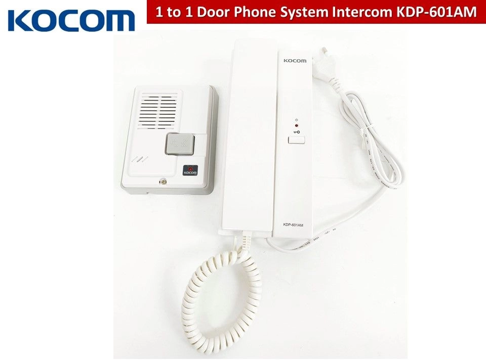 KOCOM Korea 1 to 1 Door Phone System Intercom 2 Wire VDE Cable KDP-601AM Doorphone