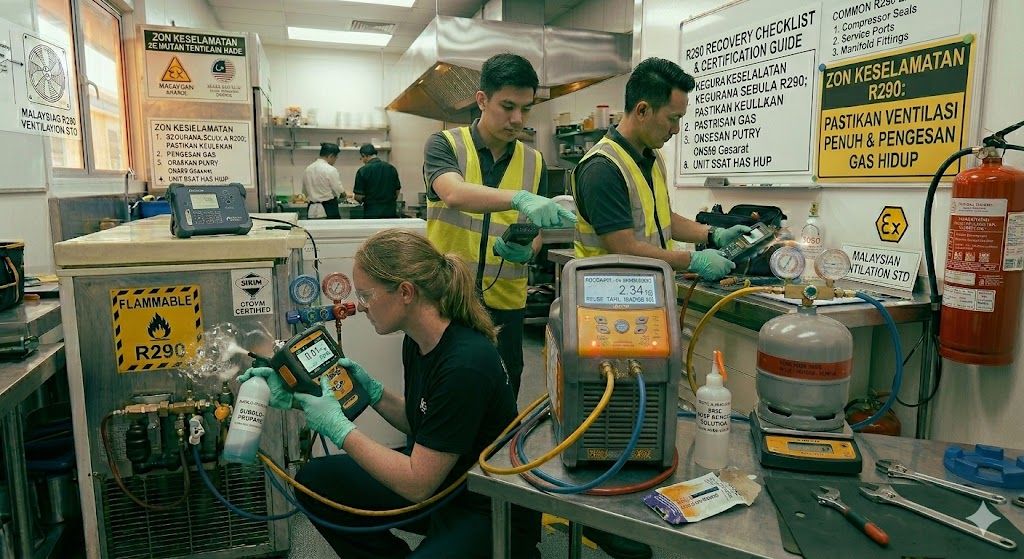 R290 leak detection techniques HVAC