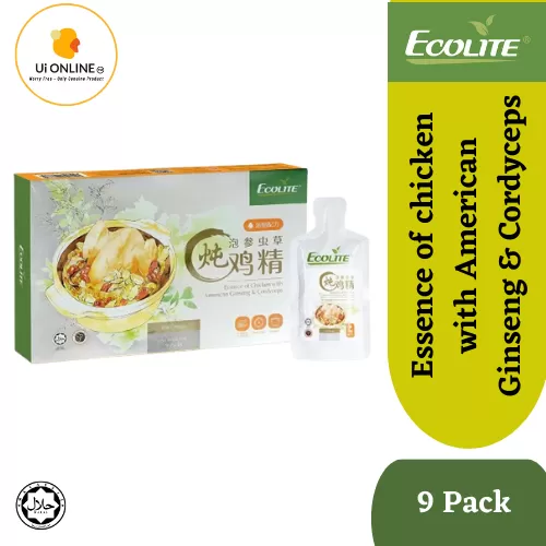 ECOLITE ESSENCE OF CHICKEN WITH AMERICAN GINSENG & CORDYCEPS/ PATI AYAM DENGAN GINSENG AMERIKA & CORDYCEPS