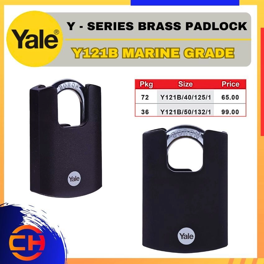 YALE Y - SERIES PADLOCK RANGE Y121B MARINE GRADE PADLOCK 