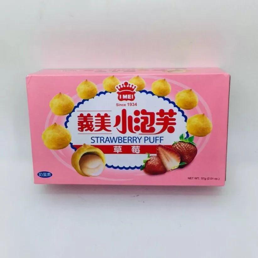 IMEI Strawberry Puff義美小泡芙(草莓味)57g
