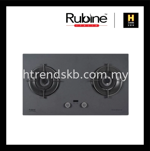 Rubine Fasco Series 2 Burner Build In Gas Hob (Glass) RGH-FASCO+2B-86SK