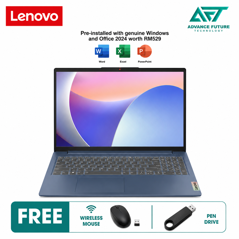 Lenovo IdeaPad Slim 3 15AMN8 82XQ01ECMJ 15.6" FHD Laptop Abyss Blue ( AMD Ryzen 5 40, 16GB, 512GB SSD, ATI, W11, H&S 2024&M365 )