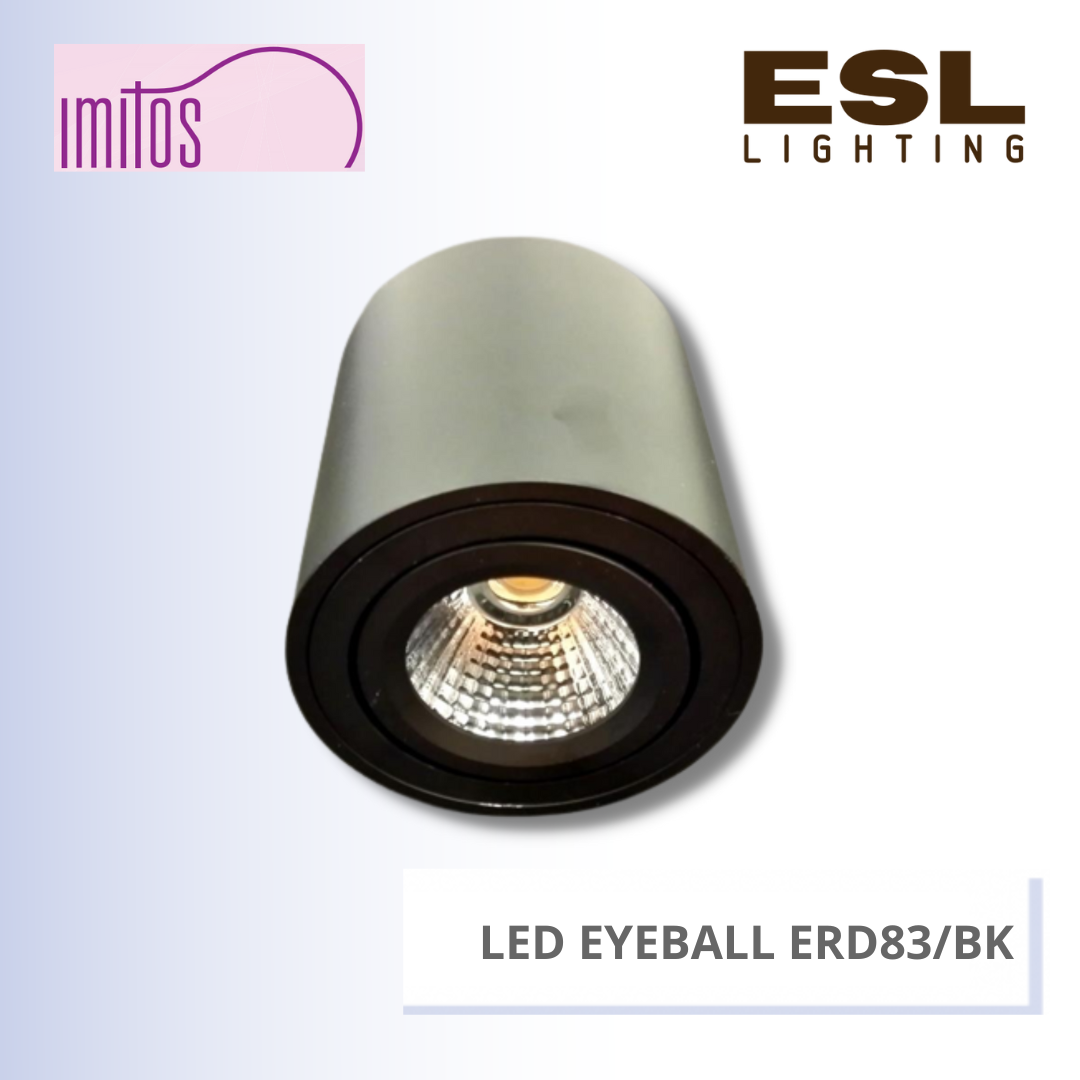 IMITOS LED SURFACE EYEBALL ROUND ERD83/BK 10W
