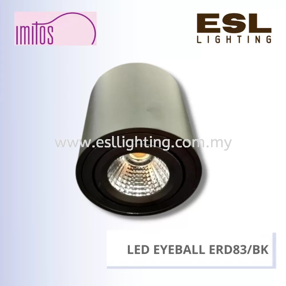 IMITOS LED SURFACE EYEBALL ROUND ERD83/BK 10W