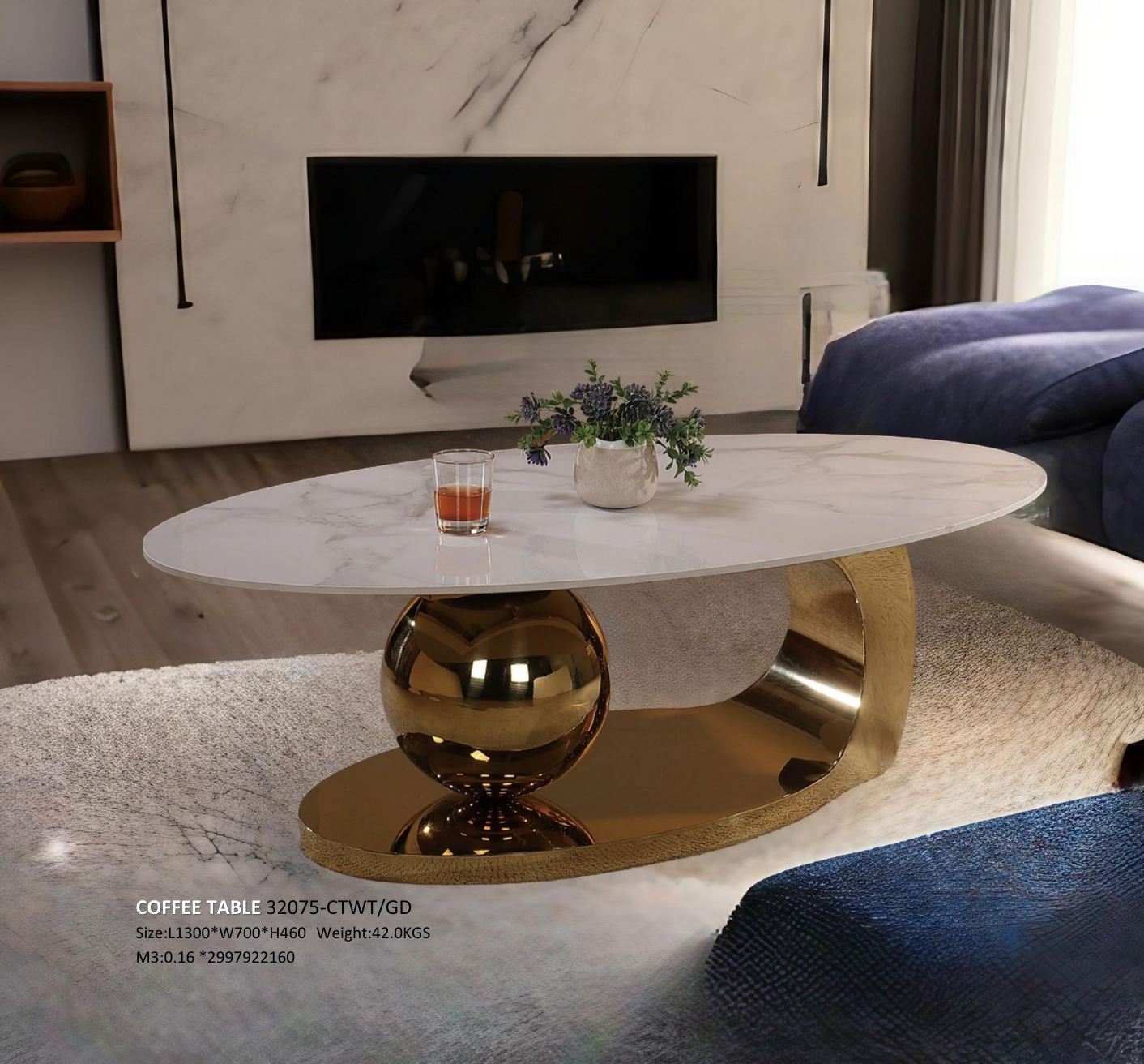 COFFEE TABLE (32075-CTWT/GD)