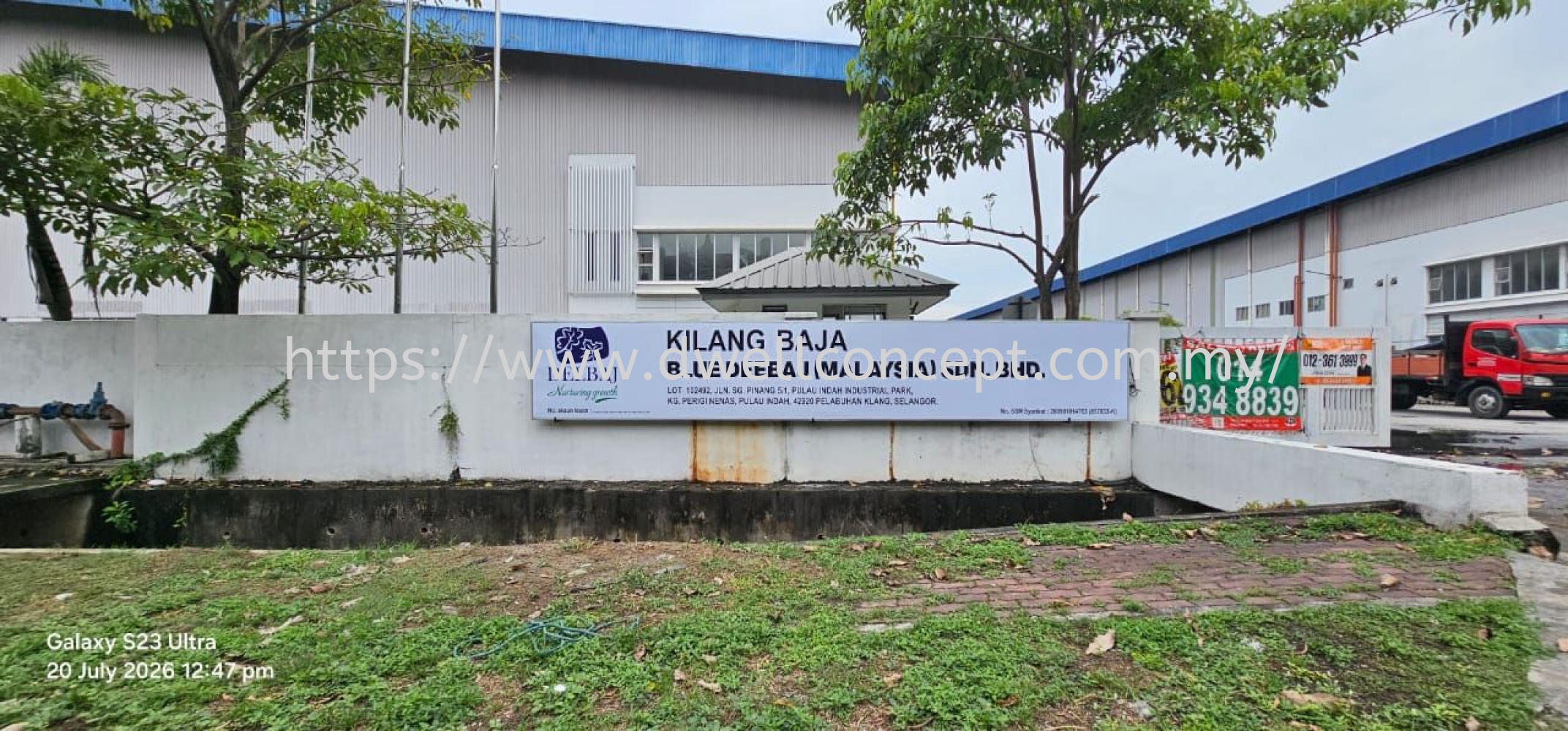 BLUE DEEBAJ G.I SHEET SIGNBOARD INSTALLATION AT PORT KLANG