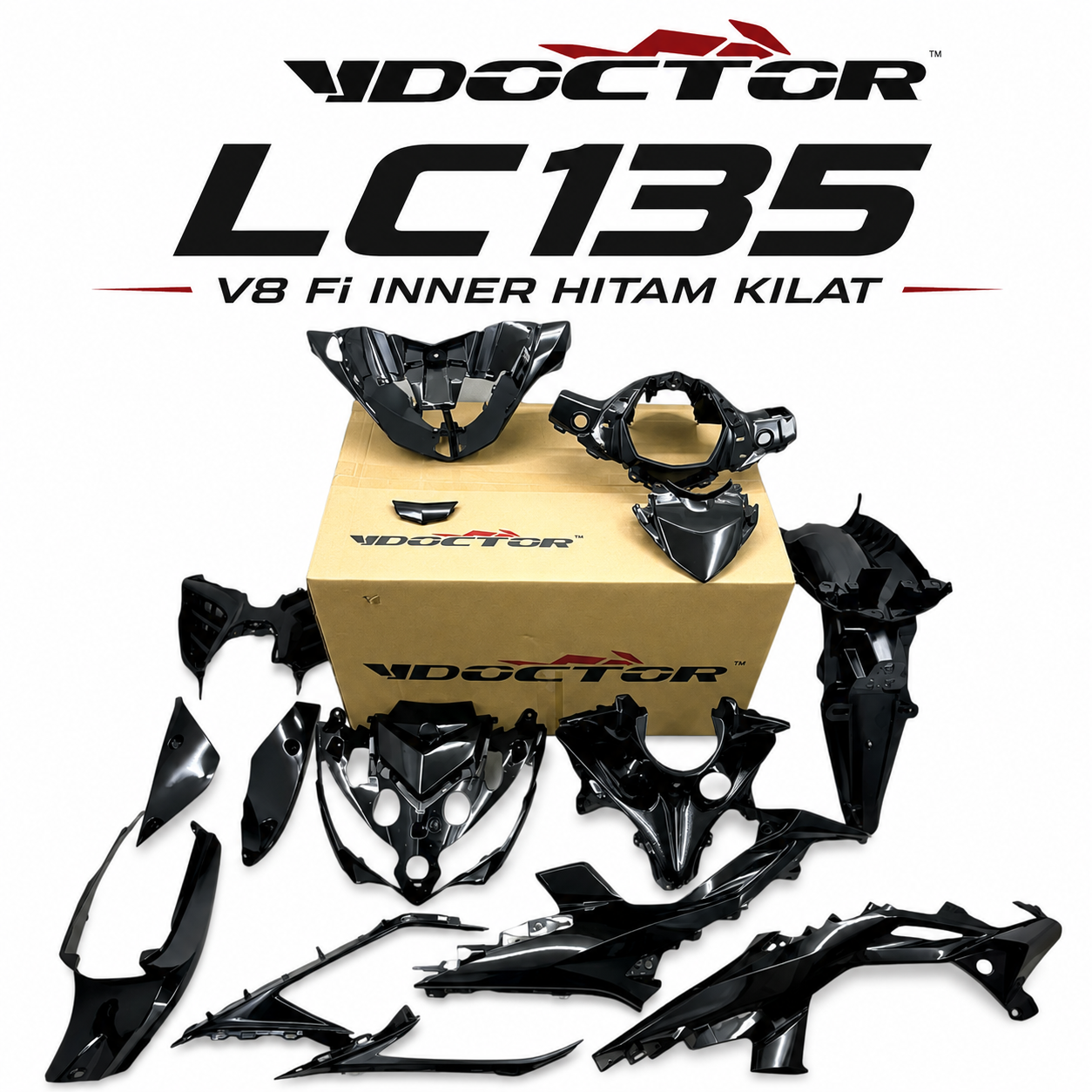 LC135 V8 Fi VDOCTOR INNER HITAM KILAT