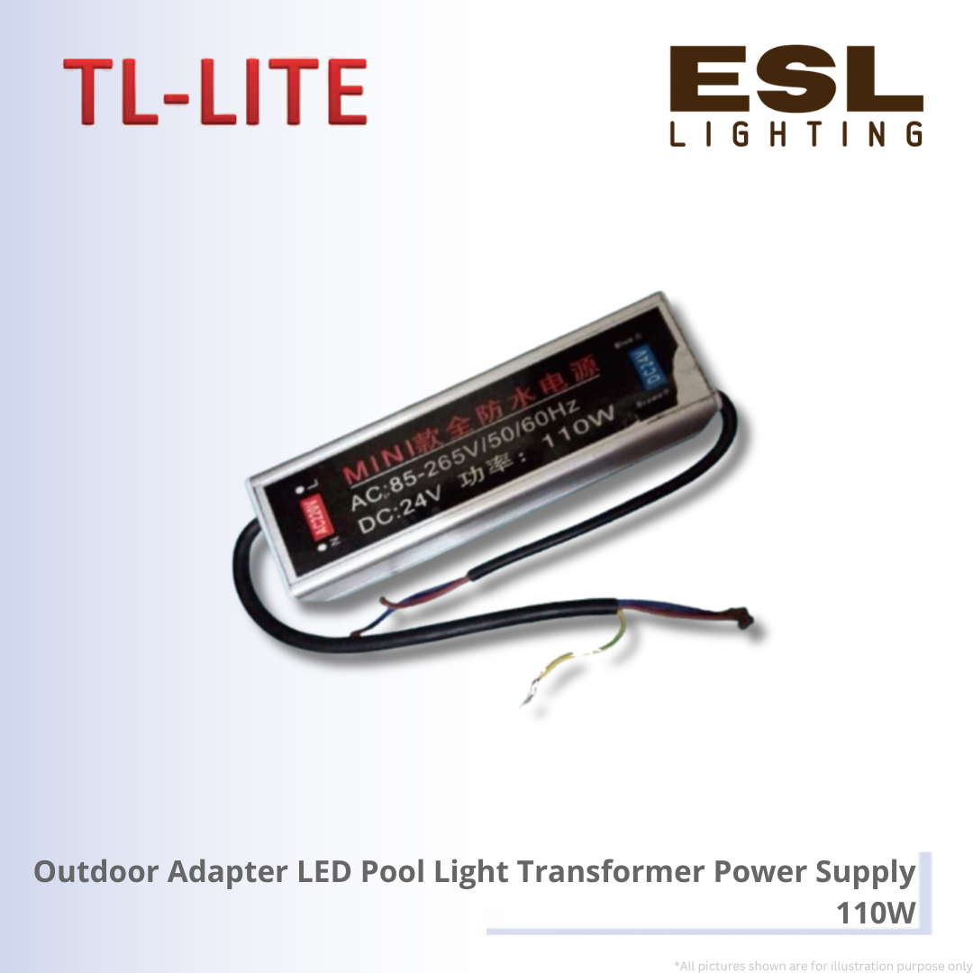 TL-LITE Outdoor Adapter LED Pool Light Transformer Power Supply - 110W IP68