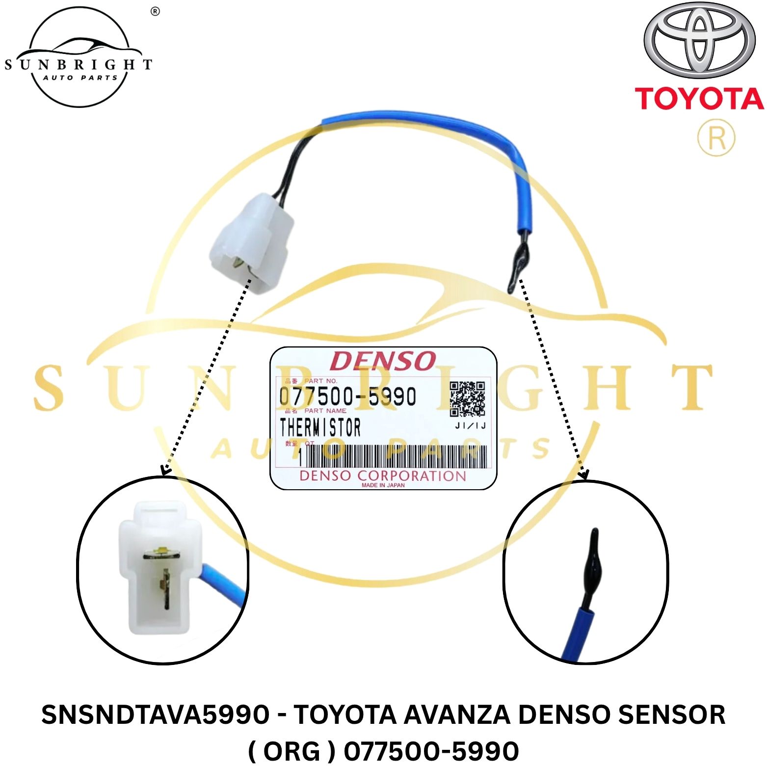 SNSNDTAVA5990 - TOYOTA AVANZA DENSO SENSOR ( ORG ) 077500-5990