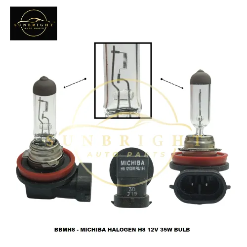 BBMH8 - MICHIBA HALOGEN H8 12V 35W BULB - Sunbright Auto Parts Supply Sdn Bhd