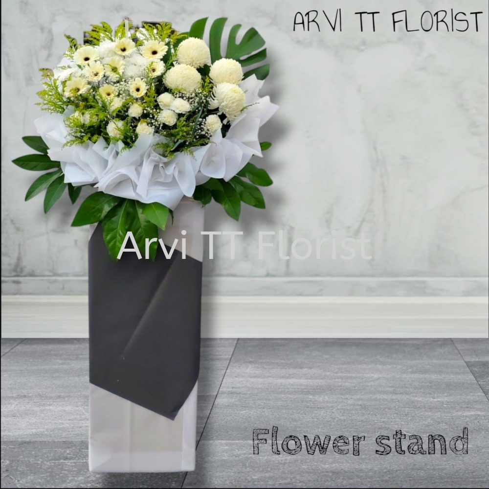 AVS 22 - White Gerbera | Funeral Flower Stand Bukit Mertajam, Penang ...