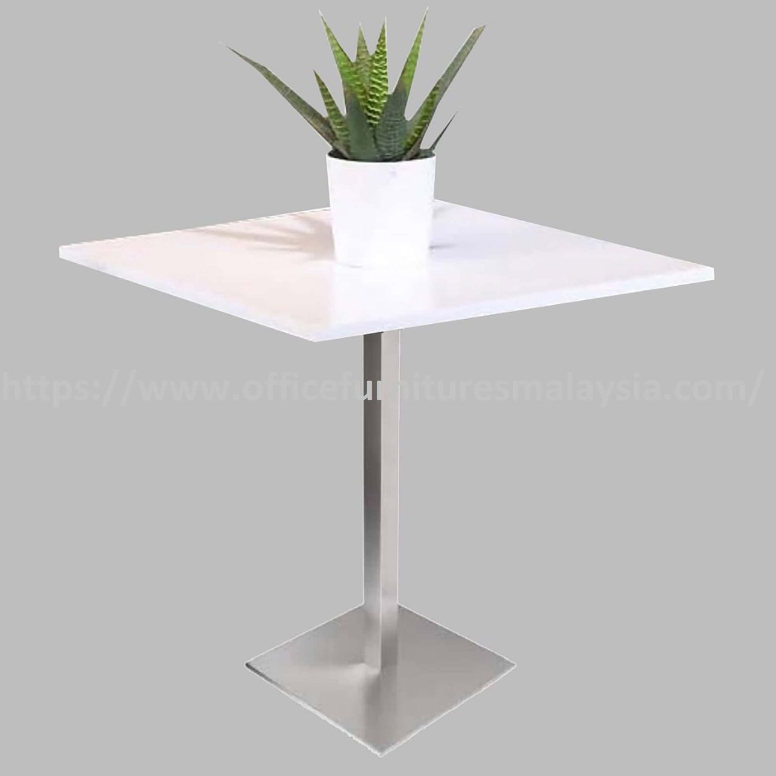2.5ft High Square Chipboard Table Top with Stainless Steel Leg OFSM139C7575HS