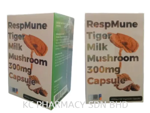 (HOT PRODUCT) Respmune Tiger Milk Mushroom 300mg 60's (EXP:11/2024)