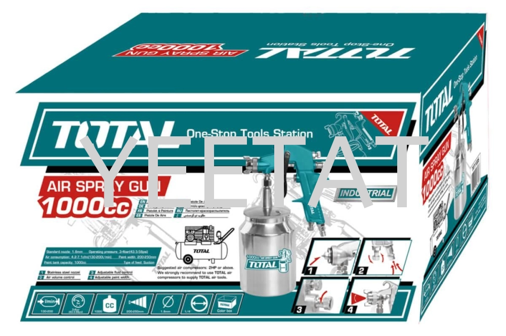 [ TOTAL ] TAT11005 AIR SPRAY GUN (1000CC)