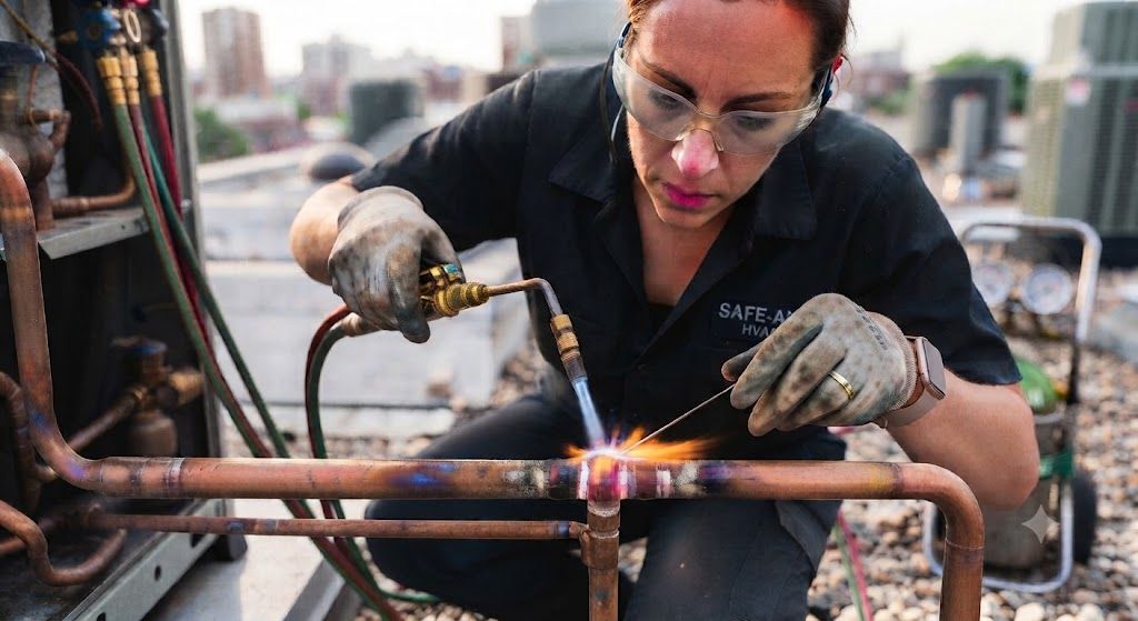 refrigeration system brazing torch techniques