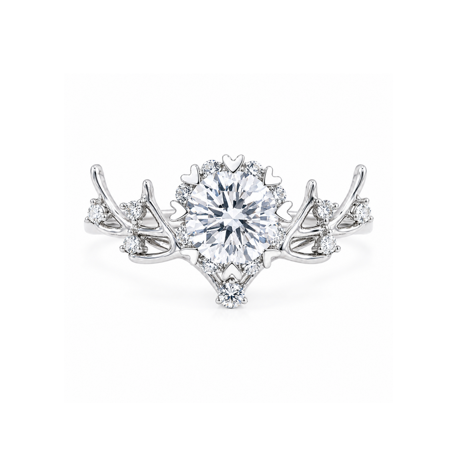 Roman & Co庐 Sylverra Whisper Bloom Pav茅 Engagement Ring