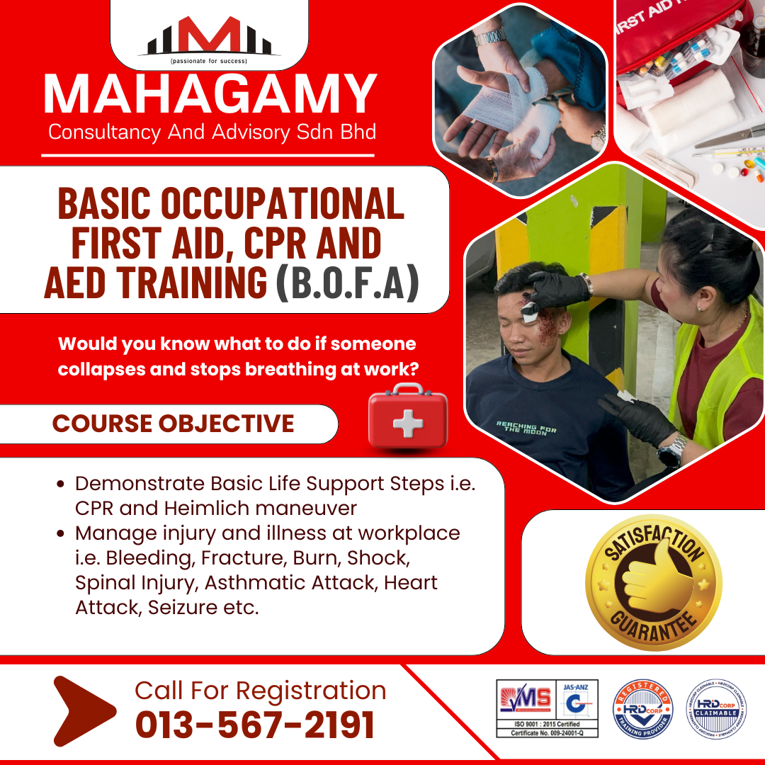Basic Occupational First Aid, CPR and AED Training