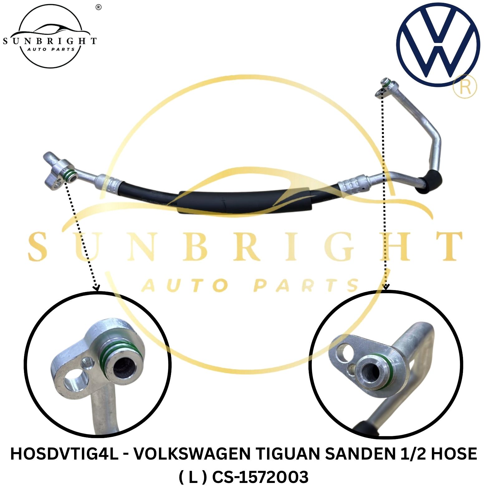 HOSDVTIG4L - VOLKSWAGEN TIGUAN SANDEN 1/2 HOSE ( L ) CS-1572003